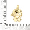 Brass Micro Pave Cubic Zirconia Pendants KK-D317-102G-3