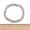 304 Stainless Steel Rhombus Link Chain Bracelets for Women Men BJEW-F488-60P-5