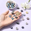 Mixed Styles Handmade Lampwork Large Hole Rondelle European Beads LPDL-L003-03-5