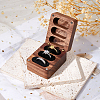 1Pc 3-Slot Walnut Wood Jewelry Gift Box with Magnetic Cover CON-DC0001-15B-4