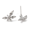Rhodium Plated 925 Sterling Silver Stud Earring Findings STER-M114-20P-2