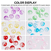 ARRICRAFT 60Pcs 6 Colors Transparent Crackle Acrylic Beads CACR-AR0001-01-4