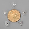 Brass Bullet Clutch Bullet Clutch Earring Backs with Pad KK-C3213-S-4