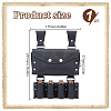 PU Imitation Leather Waist Belt Bag with 4 Cork Glass Bottles AJEW-WH0678-31A-2