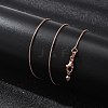 1mm Rack Plating Brass Box Chain Adjustable Slider Necklaces for Women Men MAK-L044-01RG-2