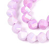 Anti-Tarnish Electroplate Glass Beads Strands GLAA-T025-8mm-14G-3