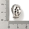 rass Micro Pave Black Cubic Zirconia Beads ZIRC-P119-13P-02-3