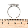 304 Stainless Steel Cuff Ring Components STAS-V012-01D-P-3
