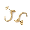 304 Stainless Steel Snake Stud Earrings for Women EJEW-Q781-15G-2