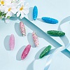 8Pcs 4 Colors Normal Lampwork Beads FOIL-AR0001-01-4
