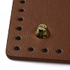 PU Leather Sqaque Long Bottom for Knitting Bag DIY-K079-02A-3