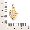 Brass Micro Pave Cubic Zirconia Pendants KK-M314-12G-3