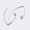 Brass Earring Hooks LS-KK-K197-60P-1