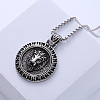 Vintage Viking Lion Head 304 Stainless Steel Pendant Punk Jewelry Necklaces for Men CL9134-2