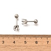 304 Stainless Steel Stud Earring Findings STAS-F311-18P-02A-3