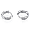 Non-Tarnish 316 Surgical Stainless Steel Twist Hoop Earrings for Men Women EJEW-N052-10-2