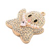 Alloy with Glass Rhinestone Pendants FIND-B033-01G-G-2