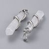 Natural Quartz Crystal Big Pointed Pendants G-F696-B15-3