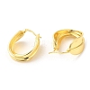 Rack Plating Brass Feather Hoop Earrings for Women EJEW-D059-27G-2