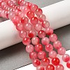 Natural Dyed White Jade Beads Strands G-M402-C04-17-5