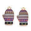 Winter Theme Alloy Printed Pendants PALLOY-D581-01A-1