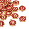 Golden Plated Alloy Enamel Charms ENAM-S118-03B-4