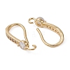 Brass Micro Pave Clear Cubic Zirconia Earring Hooks ZIRC-YW0001-02G-2