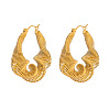 Twist 304 Stainless Steel Hoop Earrings JE2678-1-6