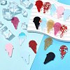 32Pcs 8 Colors Acrylic Wine Glass Charms AJEW-CJ0001-69-5