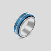 Rotatable 304 Stainless Steel Finger Rings FS-WGF1F3F-09-1