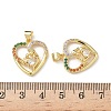 Brass Micro Pave Cubic Zirconia Pendants KK-L243-14G-05-3