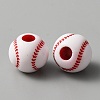 Opaque Acrylic Round Beads MACR-TAC0001-11B-1