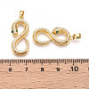 Brass Micro Pave Cubic Zirconia Pendants KK-T070-54G-3