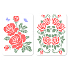 2Pcs 2 Styles PET Plastic Hollow Out Drawing Painting Stencils Templates DIY-WH0478-002-1