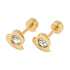 Heart Crystal Rhinestone Ear Fake Plugs EJEW-H105-21G-C-5