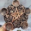 Resin Star Wooden Tealight Candle Holders PW-WG42BE3-07-1