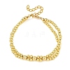 Rack Plating Brass Beaded Double Layers Bracelets for Women BJEW-JB14138-3