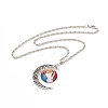 Glass Religion Fairy with Crescent Moon Pendant Necklace NJEW-P270-01A-2