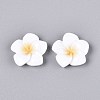 Plumeria Flower Opaque Resin Cabochons CRES-T025-30A-02-2