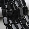 Natural Black Stone Beads Strands G-L650-C01-01-1
