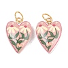 Printed Opaque Acrylic Pendants SACR-P036-01F-G-1