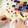 320Pcs 20 Colors 4-Hole Resin Buttons BUTT-TA0001-29D-5