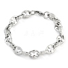 304 Stainless Steel Oval Link Chain Bracelets for Women Men BJEW-F488-48C-P-4