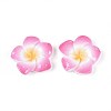 Plumeria Flower Opaque Resin Cabochons CRES-T025-30D-02-1