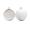 Tarnish Resistant 304 Stainless Steel Pendant Cabochon Settings LS-STAS-F191-14P-H-2