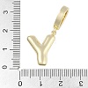 Brass Micro Pave Clear Cubic Zirconia Pendants KK-M289-01Y-G-3
