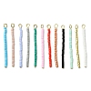 Cylinder Seed Beads with 304 Stainless Steel Flat Head Pins Pendants PALLOY-JF03293-1