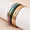 304 Stainless Steel Plain Bangles for Women Men BJEW-Z167-01M-01-1
