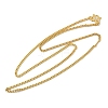 Brass Curb Chain Necklaces KK-F891-20G-2