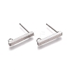 Non-Tarnish 304 Stainless Steel Stud Earring Findings X-STAS-E482-03C-P-2